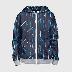 Толстовка на молнии детская Паттерн геометрическая абстракция, цвет: 3D-меланж