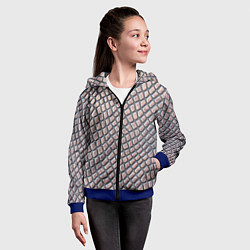 Толстовка на молнии детская Кожаный принт, цвет: 3D-синий — фото 2