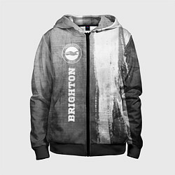 Толстовка на молнии детская Brighton - grey gradient по-вертикали, цвет: 3D-черный