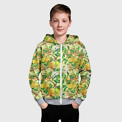 Толстовка на молнии детская Птица на грушевом дереве, цвет: 3D-меланж — фото 2