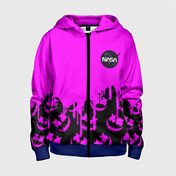 Толстовка на молнии детская Marshmello neon nasa, цвет: 3D-синий