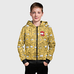 Толстовка на молнии детская Красный человечек, цвет: 3D-черный — фото 2