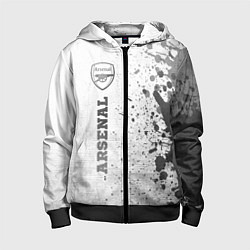 Детская толстовка на молнии Arsenal - white gradient по-вертикали