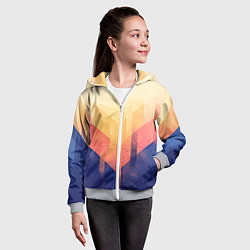 Толстовка на молнии детская Abstract art - geometric shapes, цвет: 3D-меланж — фото 2
