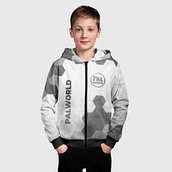 Толстовка на молнии детская Palworld - white gradient вертикально, цвет: 3D-черный — фото 2
