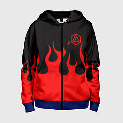 Детская толстовка на молнии Linkin park logo fire