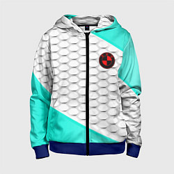 Толстовка на молнии детская BMW carbon steel, цвет: 3D-синий