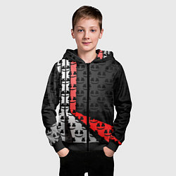 Толстовка на молнии детская Marshmello pattern, цвет: 3D-черный — фото 2