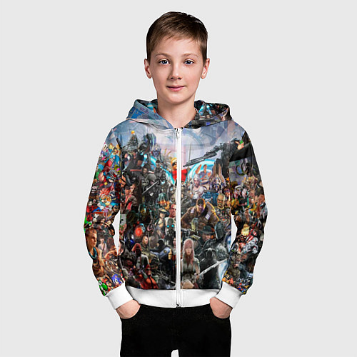 Детская толстовка на молнии Коллекция мастера игры / 3D-Белый – фото 3