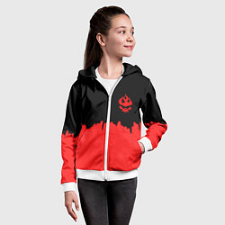 Толстовка на молнии детская Гуррен-Лаганн абстракция, цвет: 3D-белый — фото 2