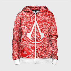 Толстовка на молнии детская Assassins Creed shadows, цвет: 3D-белый
