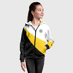 Толстовка на молнии детская Мы русские с нами Бог малый черный кцк Николай II, цвет: 3D-черный — фото 2