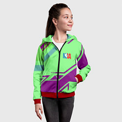 Толстовка на молнии детская NBA geometry sport, цвет: 3D-красный — фото 2