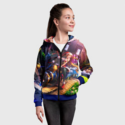 Толстовка на молнии детская Elf Jinx, цвет: 3D-синий — фото 2