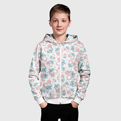 Толстовка на молнии детская Новогодние леденцы, цвет: 3D-белый — фото 2