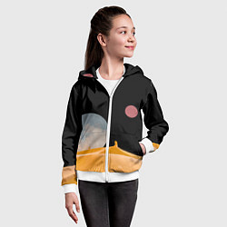 Толстовка на молнии детская Arrakis sandworm Dune, цвет: 3D-белый — фото 2