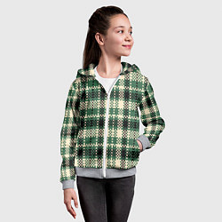 Толстовка на молнии детская Полосатый пиксель, цвет: 3D-меланж — фото 2