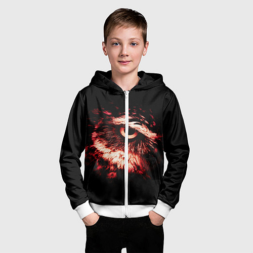Детская толстовка на молнии Совух / 3D-Белый – фото 3