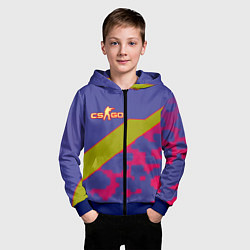 Толстовка на молнии детская Counter strike camo line, цвет: 3D-синий — фото 2