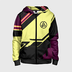 Толстовка на молнии детская Linkin park geometry steel, цвет: 3D-черный
