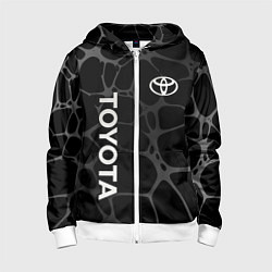Детская толстовка на молнии Toyota - монохромный аква