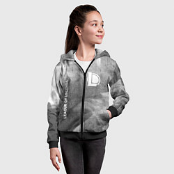 Толстовка на молнии детская League of Legends - grey gradient вертикально, цвет: 3D-черный — фото 2