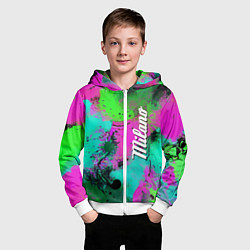 Толстовка на молнии детская Color impression - abstraction, цвет: 3D-белый — фото 2