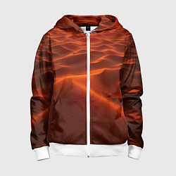 Толстовка на молнии детская Красная жара, цвет: 3D-белый