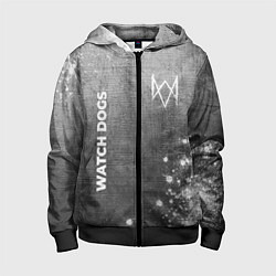 Толстовка на молнии детская Watch Dogs - grey gradient вертикально, цвет: 3D-черный
