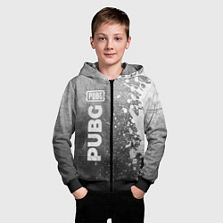 Толстовка на молнии детская PUBG - grey gradient по-вертикали, цвет: 3D-черный — фото 2