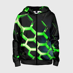 Детская толстовка на молнии Neon Honeycombs