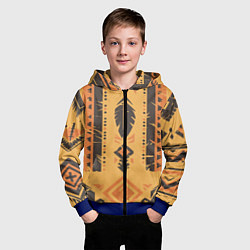 Толстовка на молнии детская Прикид индейца, цвет: 3D-синий — фото 2