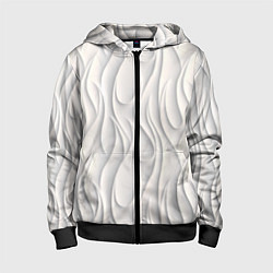 Толстовка на молнии детская Рельефный узор, цвет: 3D-черный