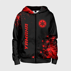 Толстовка на молнии детская Yamaha - red gradient вертикально, цвет: 3D-черный