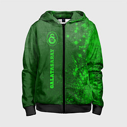 Толстовка на молнии детская Galatasaray - green gradient по-вертикали, цвет: 3D-черный