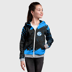 Толстовка на молнии детская Schalke 04 fc blue color, цвет: 3D-меланж — фото 2