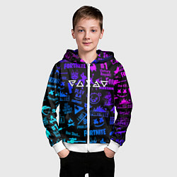 Толстовка на молнии детская Ведьмак логотипы игр, цвет: 3D-белый — фото 2