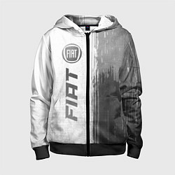 Толстовка на молнии детская Fiat - white gradient по-вертикали, цвет: 3D-черный