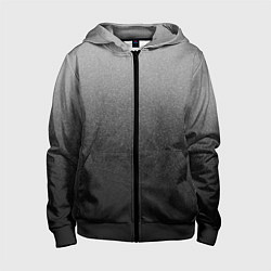 Толстовка на молнии детская Серый градиент с затемнением текстура крошка, цвет: 3D-черный