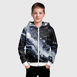 Толстовка на молнии детская Млечный путь в космоссе, цвет: 3D-белый — фото 2