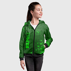 Толстовка на молнии детская Napoli - green gradient вертикально, цвет: 3D-черный — фото 2