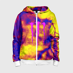 Детская толстовка на молнии Monster energy storm grunge