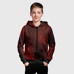 Толстовка на молнии детская Древне-не-древние узоры, цвет: 3D-черный — фото 2