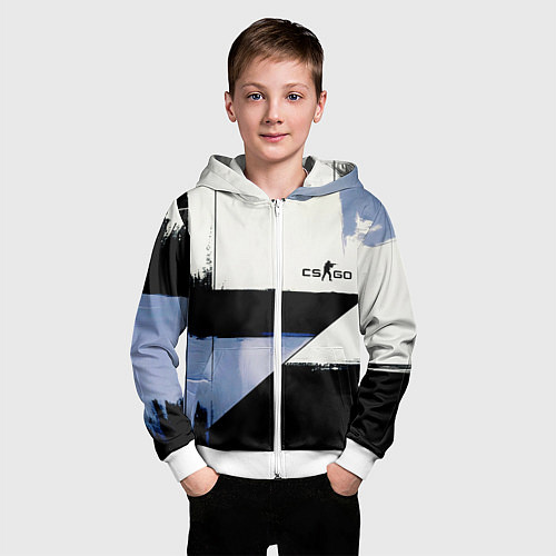 Детская толстовка на молнии CS GO контрудар / 3D-Белый – фото 3