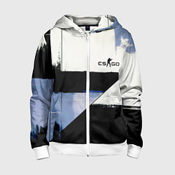 Толстовка на молнии детская CS GO контрудар, цвет: 3D-белый