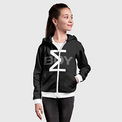 Толстовка на молнии детская Sigma, цвет: 3D-белый — фото 2