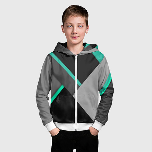 Детская толстовка на молнии Multicoloured / 3D-Белый – фото 3