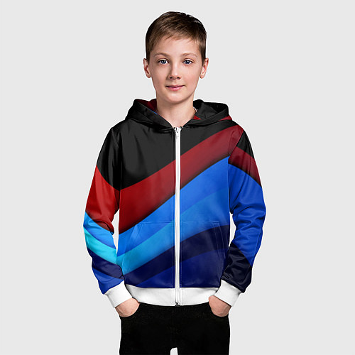 Детская толстовка на молнии Multicoloured / 3D-Белый – фото 3