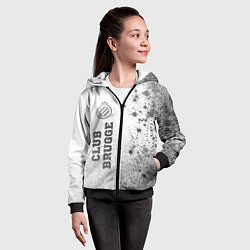 Толстовка на молнии детская Club Brugge - white gradient по-вертикали, цвет: 3D-черный — фото 2