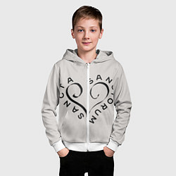 Толстовка на молнии детская Святая святых, цвет: 3D-белый — фото 2